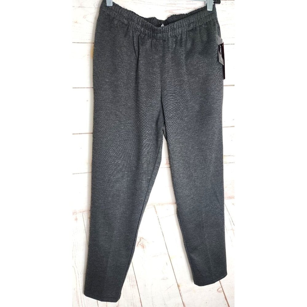 Bon Worth Fashion Stretch PXSS Petite Charcoal Sweat Pants - Polyester/Spandex